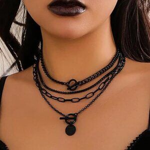Black Layered Necklaces